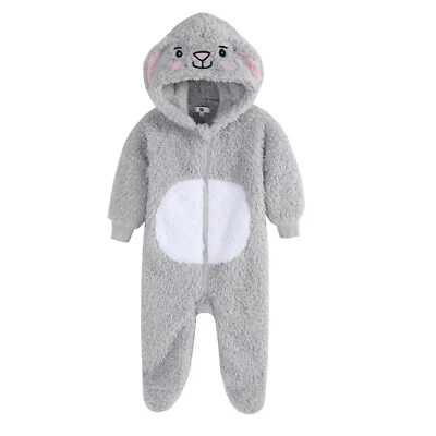 HOUSE OF FRASER NEW Bunny Rabbit Hooded Faux Fur All in One Fluffy Cosy - Girl Boy 1Onesie