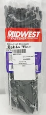 100 Pack Midwest Fastener Connection 08063 Black Cable Ties TF