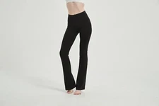 Women Premium Low Rise  Bootcut Perfect Fit Flare Yoga Pants 32" inseam XS-5X