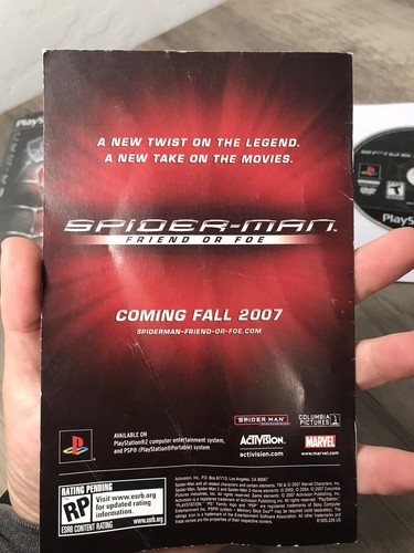 Sony PlayStation 2 - (Spider-Man 3 w/Manual 2007) Preowned Tested - Picture 5 of 8