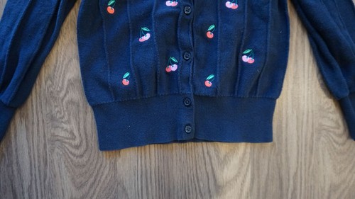 Crewcuts Girls' Embroidered Cherry Cardigan Sweater, Size S (6-7) - Picture 5 of 15