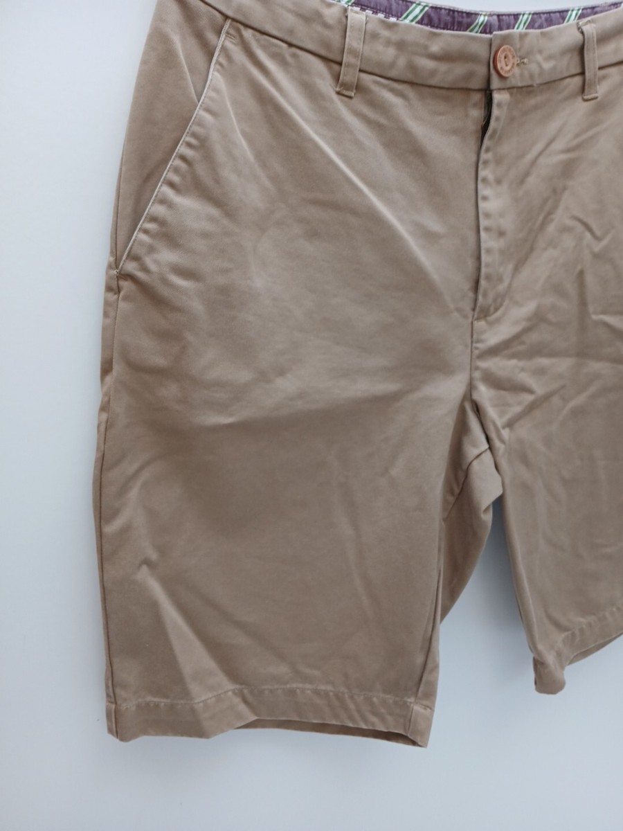 St George By Duffer Mens W 34 100% Cotton Chino Shorts Pockets Inside Leg 