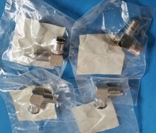 New 4 Pack Lot-F Type Right Angle 90 Degree M/F Coax Cable TV Adapter Connector