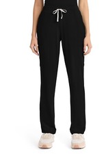 Cherokee Scrubs Women's 5-Pocket Straight Leg Pant CK096 BLKN Black Free Ship