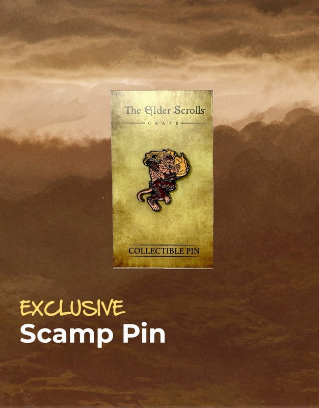 THE ELDER SCROLLS "Scamp Pin" Conjuration Theme Gaming Exclusive LOOT CRATE 2021