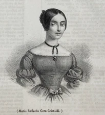 MOLISE-PIETRACATELLA-CAMPOBASSO-CEVA GRIMALDI-ANCIENT PORTRAIT-LITHOGRAPH '800