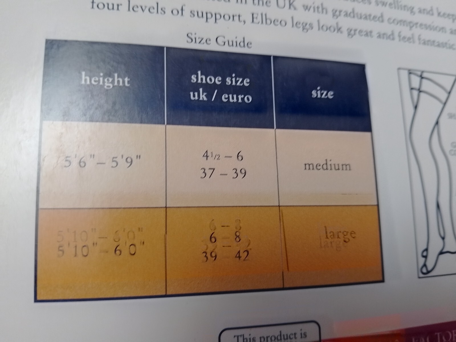 Calze Di Supporto Elbeo Taglia Media Sheer Magic Fattore 20 - Foto 10