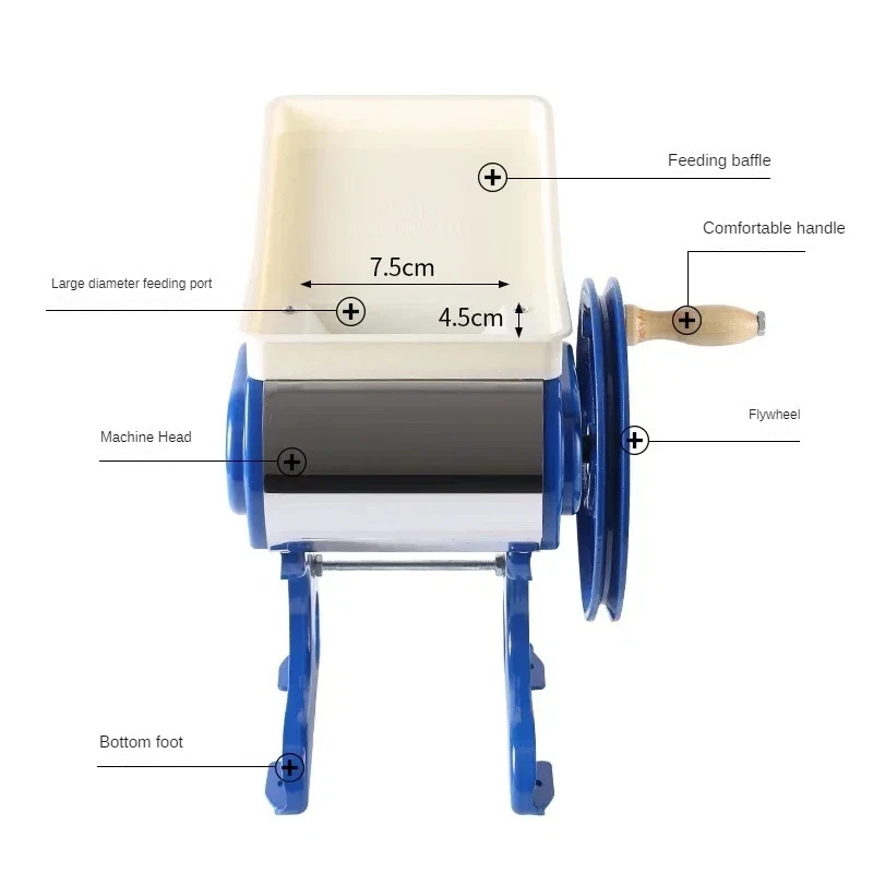 Manual Meat Grinder Meat Slicer Commercial Hand Crank Shredding Machine - Image 4 of 4