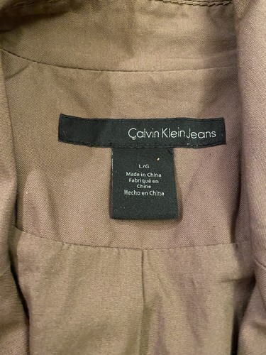Calvin Klein Jeans Jacke Damen Gr. Large Baumwolle Classic Lila Plissee " - Bild 6 von 6
