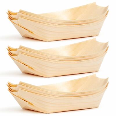 VIRSUS Barchette in Bambu Finger Food 100 Coppette in Legno 11 x 6,5 cm Biodegradabili Compostabili per Aperitivo Snack Stuzzichini Pagoda