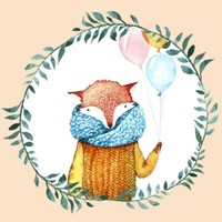 20 Servietten Fox Balloons Fuchs Tiere Ballons Kinder Geburtstag Braun 33X33Cm