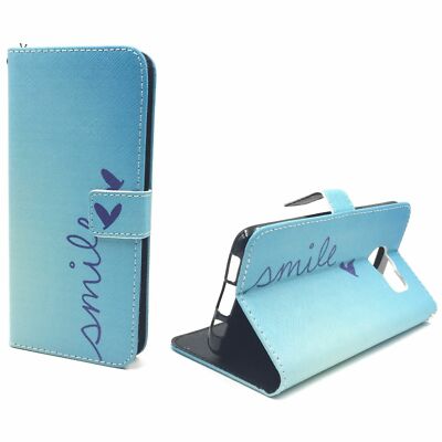 Phone Case for Samsung Galaxy S7 Edge Case Wallet Cover 360 Case Blue