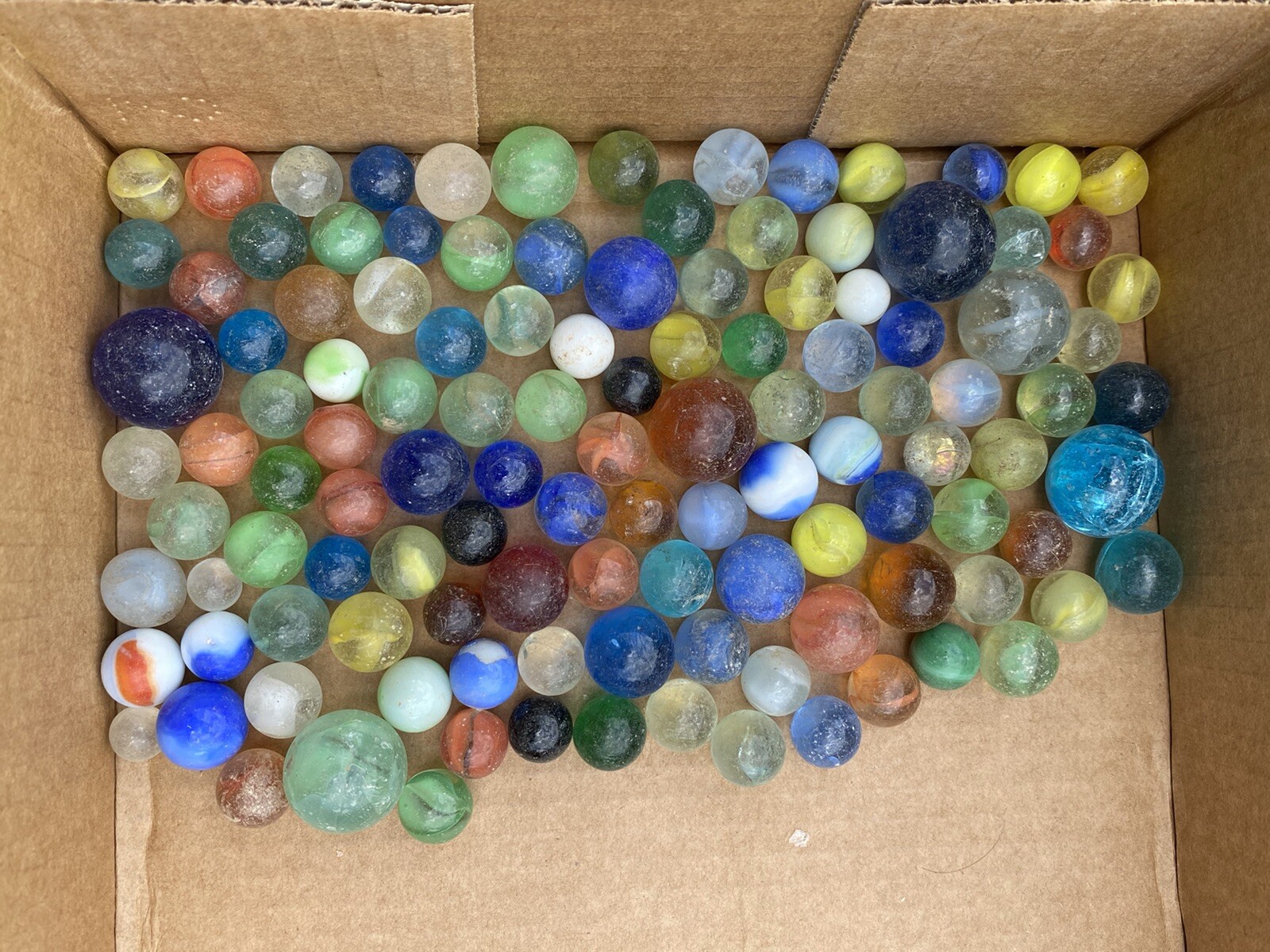 Lot Of 100 Vintage Marble King Glass Marbles Paden City WV Estate 1 eBay
