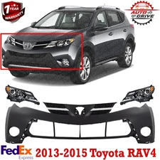 Front Bumper Cover & Grille Assembly Kit For 2013-2015 Toyota RAV4
