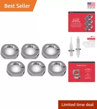 Durable Steel Lock Rings 6 Pack - Fits 7/8-14 Inch Reloading Dies & Accessories