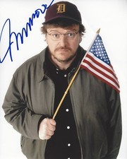 DIRECTOR MICHAEL MOORE SIGNED 8X10 PHOTO W/COA FARENHEIT 9/11 11/9 DOCUMENTARY
