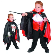 Lil Reversible Vampire Toddler Halloween Costume Dracula Transylvanian Bat Boys