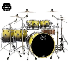 Mapex Saturn Studioease 5-Piece Maple/Walnut Shell Pack Sulphur Fade SR628XUUJ