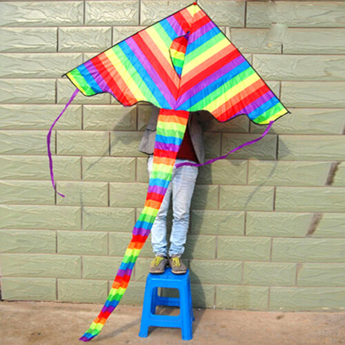 NEW Rainbow Delta Kite 60inch Kites For Kids Best Easy Flyer Easy to Assemble - Picture 2 of 8