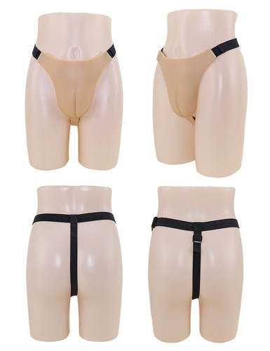 T-back Insert Panty Realistic Silicone Fake Vagina Crossdress Cosplay Underwear - Picture 21 of 30