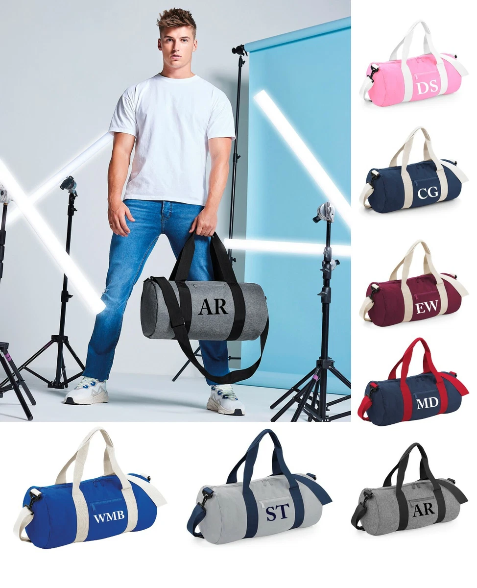 Custom Initial Barrel Bag Sport Gym Yoga Dance Personalised School