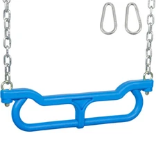 SWING SET STUFF COMBO TRAPEZE WITH 3 FT OF UNCOATED CHAIN BLUE accessories 0263
