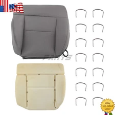 Driver Side Bottom Cloth Seat Cover & Foam Cushion For 2004-2008 Ford F150 Gray 
