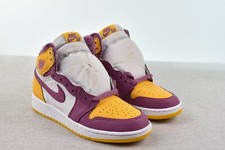 Jordan 1 Retro High OG GS 575441-706 Brotherhood Yellow/Bordeaux 5Y NO BOX