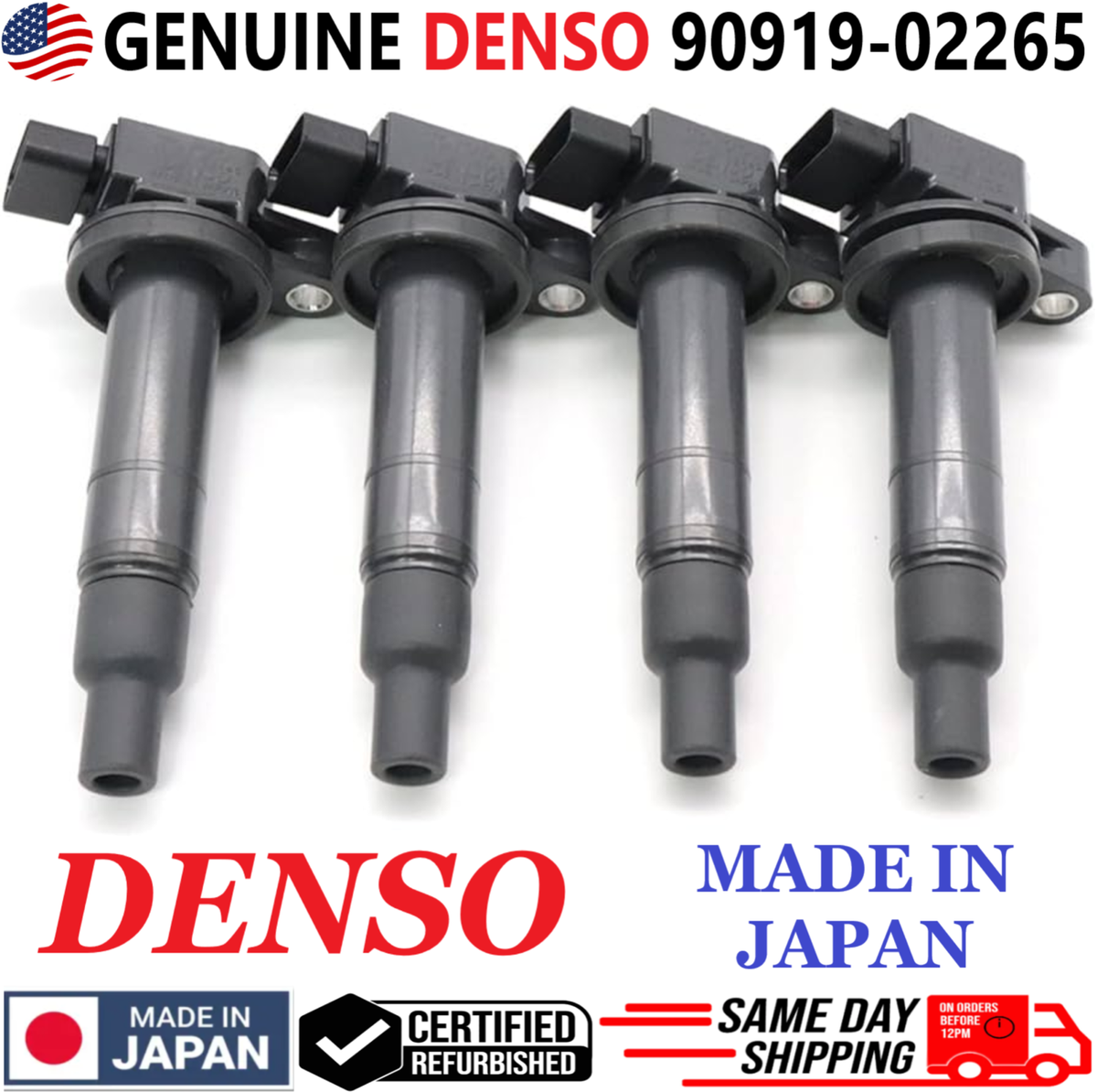 OEM GENUINE DENSO x4 Ignition Coils For 2000-2016 Toyota & Scion