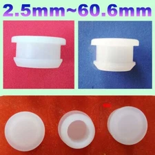 Clear Silicone Rubber Snap-On Hole Plugs Round Blanking Seals Bung Pipe End Caps