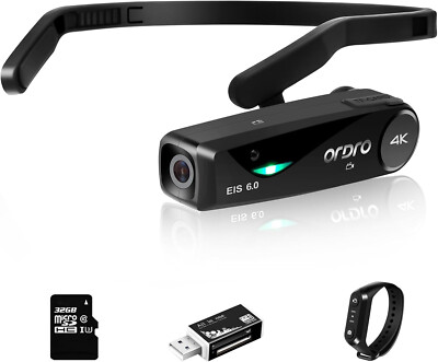 ORDRO EP6 Plus 4K Wearable Vlog Camcorder 1080P 60FPS EIS 6.0 Anti-Shake
