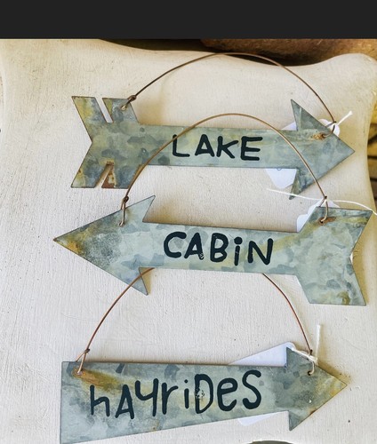 Galvanized Metal Rustic Arrow Ornament NEW **lake ornament only*** - Picture 5 of 6