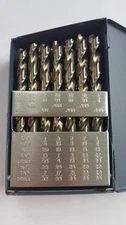 COBALT 29PC DRILL BIT SET IN HUOT BOX FRACTIONAL 1/16"-1/2" BY 64THS  #833