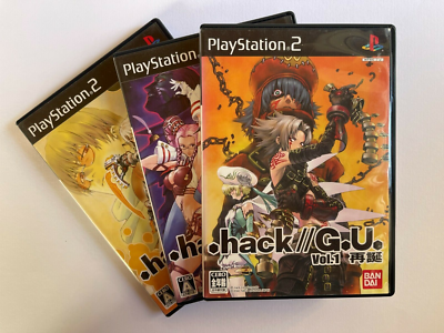 PS2 .hack G.U. 1 2 3 Set 3 Lot Playstation 2 BANDAI Role Playing