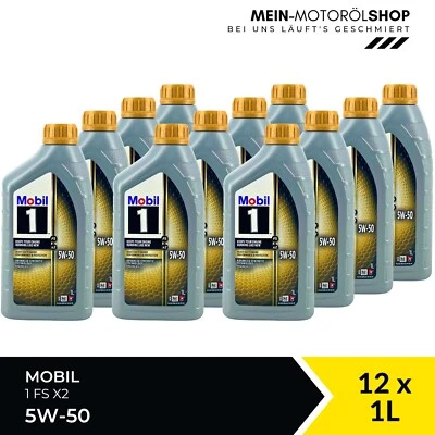 Mobil 1 FS X2 5W-50 Mercedes MB Fiat Porsche Lexus 12x1 litros = 12 litros