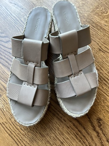Vince Tan Espadrille Platform Sandals Size 8 - Picture 2 of 9