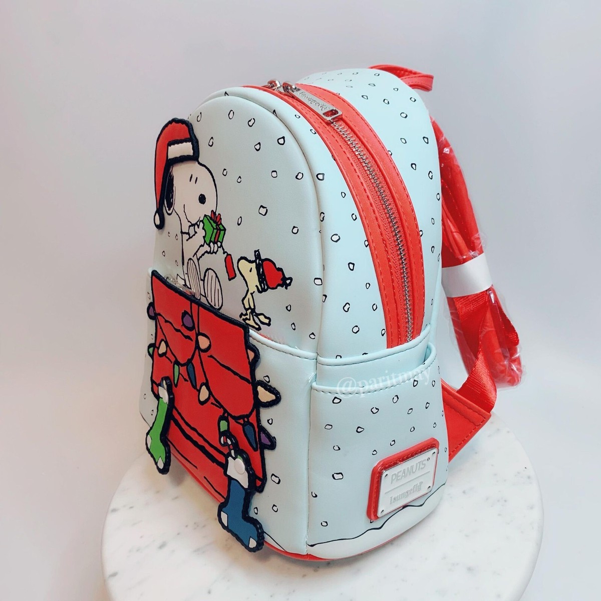 COPY - Peanuts Snoopy and Woodstock mini Backpack Red Doghouse Snoopy and Woodstock Gift Giving Mini Backpack and Wallet Set main image 4