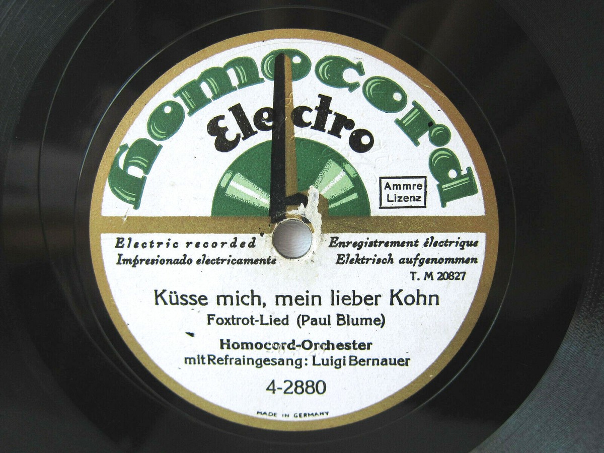 78rpm HOMOCORD-ORCHESTER mit LUIGI BERNAUER - KÜSSE MICH