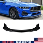 Fit For 24-25 Ford Mustang S650 GT Style Front Bumper Lip Splitters Matte Black