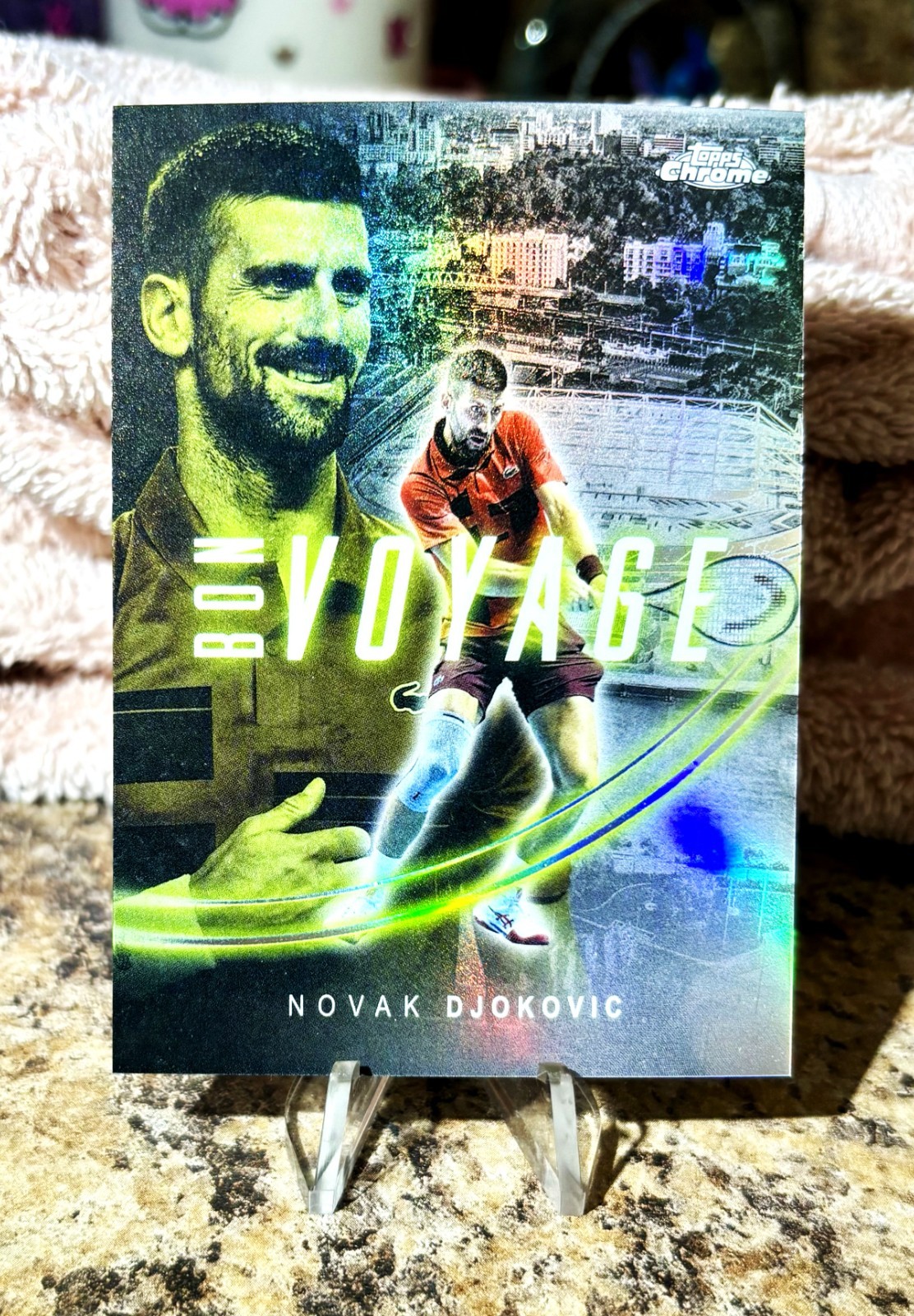 Novak Djokovic #BVE-11 (Tennis Cards 2025 Topps Chrome Bon Voyage) — is it worth grading?
