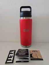 YETI Genuine "Uline" Rambler 26 Oz. Bottle With Chug Cap - Rescue Red Brand New