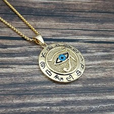 Violet purple Eye of Horus pendant necklace. Wedjat Ancient Violet purple Eye of Horus pendant necklace. Wedjat Ancient