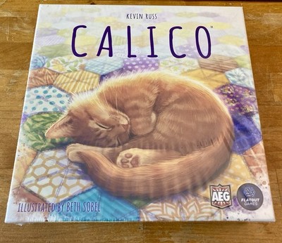 Calico Board Game Tile Puzzle Kevin Russ Cats Quilting Theme AEG Flatout NEW
