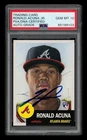 2018 Topps Living: # 19 Ronald Acuna Jr. Auto PSA 10 GEM MINT