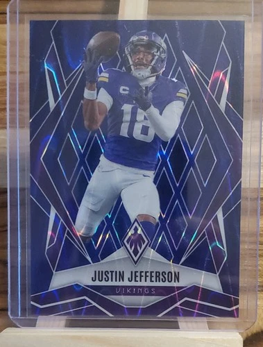 2025 Panini Phoenix Football Blue Seismic Justin Jefferson #135