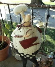 28" Copper Grove Chatfield Metal Chef Decoration French Bistro Coffee Sculpture