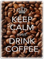 Blechschild 40X30 Cm Keep Calm And Drink Coffee Kaffee Deko Geschenk Metall Schi