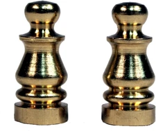 ® ELY505 Solid Brass Finial for Lamp Shades, 1 Inch Tall -Pack of 2