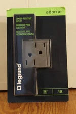 LEGRAND "adorne" TAMPER RESISTANT OUTLET - LOT OF 4