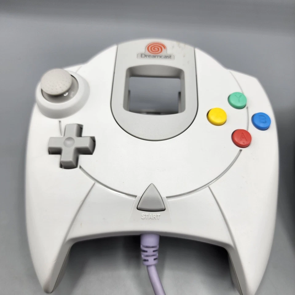 Sega Dreamcast Controle Oficial Branco/Cinza HKT-7700 Lote De 2 / OEM / Testado - Imagem 2 de 4